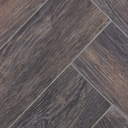 Напольное покрытие кварц винил SPC CronaFloor Herringbone Дуб Бордо H006