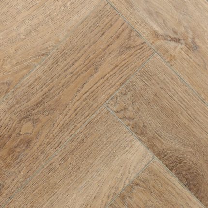 Напольное покрытие кварц винил SPC CronaFloor Herringbone Дуб Монпелье H004